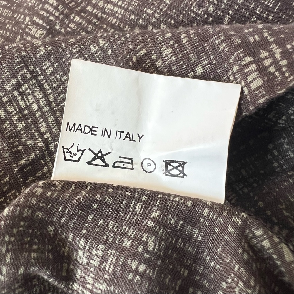 Brown and cream cotton shirt with wooden buttons size 48 (size 16) - Picture 9 of 9